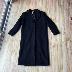 Elegant Black Wool Women's Coat